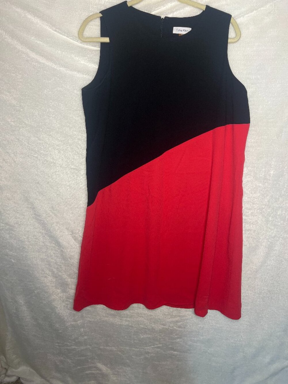 Calvin Klein Sleeveless Colorblock Shift Dress Chic Career/Cocktail Style Sz 14